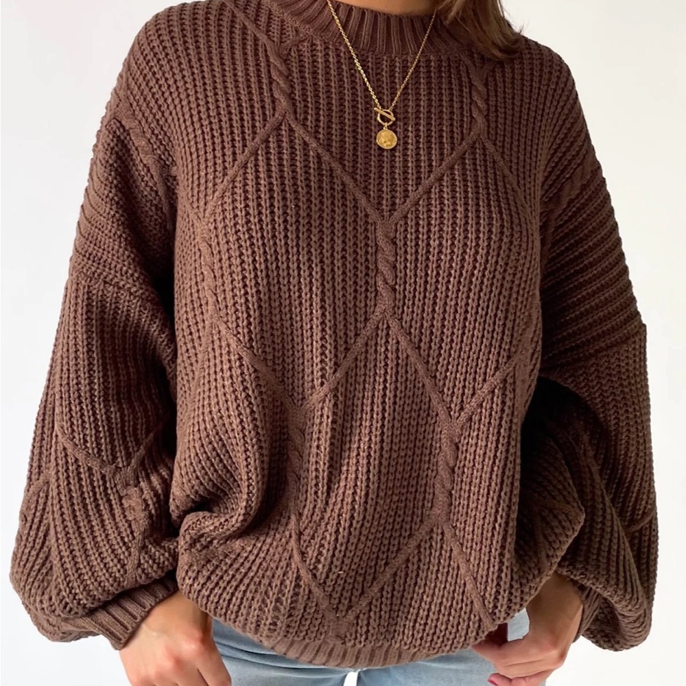 NWT Grey bandit brown sweater L